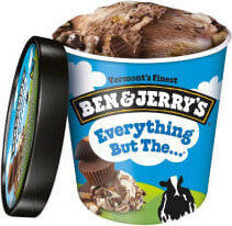 Everything But The... Chocolate & Vanilla Ice Creams With Peanut Butter Cups, Fudge-Covered Toffee Pieces, White Chocolatey Chunks & Fudge-Covered Almonds, Everything But The...