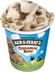 Cinnamon Buns Caramel Ice Cream With Cinnamon Bun Dough & A Cinnamon Streusel Swirl, Cinnamon Buns