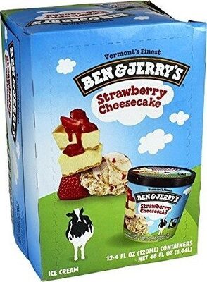 Strawberry Cheesecake Ice Cream With Strawberries & A Thick Graham Cracker Swirl, Strawberry Cheesecake