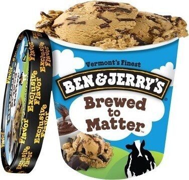 Brewed To Matter Coffee Ice Cream With Fudge Chunks & A Brownie Batter Swirl, Brewed To Matter