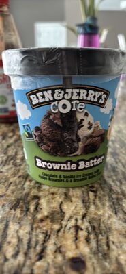 Brownie Batter Chocolate & Vanilla Ice Creams With Fudge Brownies & A Brownie Batter Core, Brownie Batter