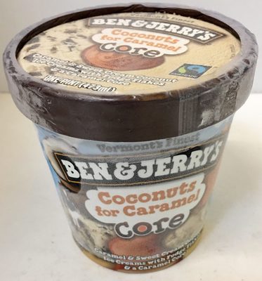 Coconuts For Caramel Core Caramel & Sweet Cream Coconut Ice Creams With Fudge Flakes & A Caramel Core, Coconuts For Caramel Core