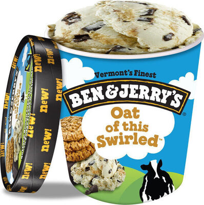 Oat Of This Swirled Buttery Brown Sugar Ice Cream With Fudge Flakes & Oatmeal Cinnamon Cookie Swirls, Oat Of This Swirled