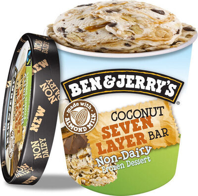 Coconut Seven Layer Bar Coconut Non-Dairy Frozen Dessert With Fudge Chunks, Walnuts & Swirls Of Graham Cracker & Caramel, Coconut Seven Layer Bar