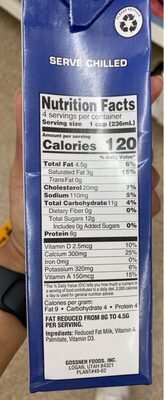 2% Reduced Fat Milk