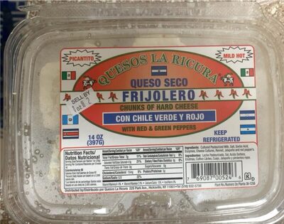 Chunks Of White Cheese With Red & Green Peppers, Red & Green Peppers
