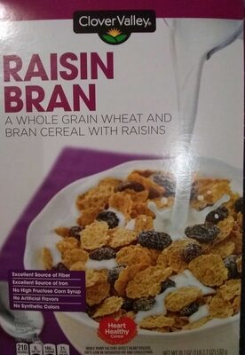 Whole Grain Wheat And Bran Cereal With Raisins Bran, Raisin