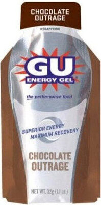 Chocolate Outrage Flavored Energy Gel Performance Food, Chocolate Outrage