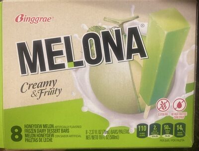 Frozen Dairy Dessert Bars, Honeydew Melon