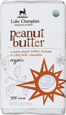 Lake Champlain Chocolate, Organic Peanut Butter Chocolate, Peanut Butter, Peanut Butter