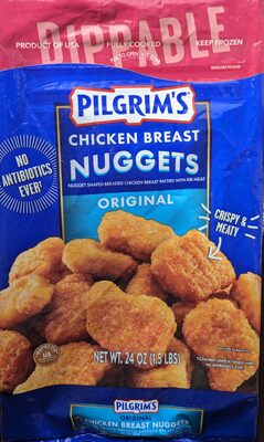 Chicken Nuggets Shaped Breaded Chicken Breast Patties With Rib Meat, Chicken Nuggets