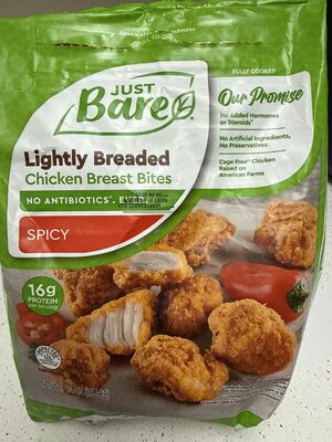 Lightly Breaded Chicken Breast Spicy Bites, Lightly Breaded