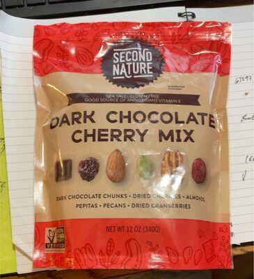 Dark Chocolate Chunks, Dried Cherries, Almonds, Pepitas, Pecans, Dried Cranberries Cherry Mix, Dark Chocolate