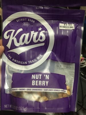Nut 'N Berry, Peanuts, Raisins, Dried Cranberries, Sunflower Kernels, Almonds The American Trail Mix, Nut 'N Berry