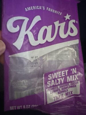 Sweet 'N Salty Mix Peanuts, Raisins, Cocoa Candies, Sunflower Kernels, Sweet 'N Salty