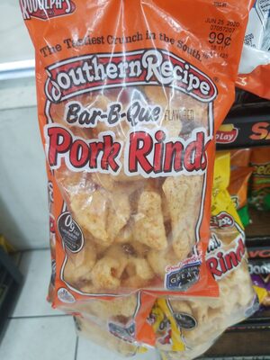 Rudolph's, Southern Recipe, Pork Rinds, Bar-B-Que, Bar-B-Que