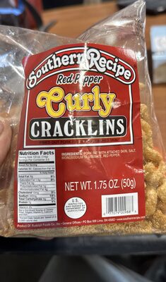 Red Pepper Seasoned Curly Cracklins, Red Pepper