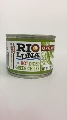 Organic Hot Diced Green Chiles, Hot