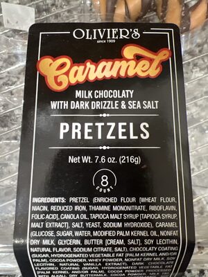 Caramel Milk Chocolaty With Dark Drizzle & Sea Salt Pretzels, Caramel
