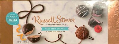 Assorted Crmes Milk & Dark Chocolate, Butter Cream; Vanilla; Orange; Coconut; Truffle; Maple Nut; Strawberry; Raspberry