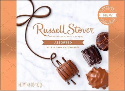 Assorted Milk & Dark Chocolates, Caramel; Nut Caramel; Pecan; Truffle; Strawberry Cream