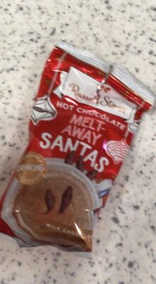 Hot Solid Milk Chocolate Pour-And-Stir Santas, Hot Chocolate