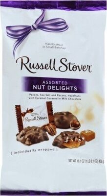 Pecans, Sea Salt And Pecans, Hazelnuts With Caramel Covered In Milk Chocolate, Assorted Nut Delights
