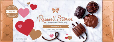 Assorted Milk & Dark Chocolates, Caramel, Peanut Cluster, Pecan Delight, Truffle, Almonds, Nut Caramel, Cashew Cluster, Toffee, Strawberry Cream