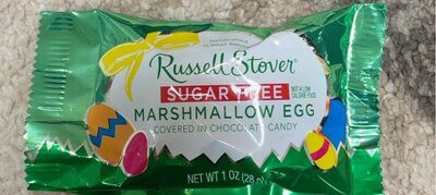 Sugar Free Marshmallow Egg Covered In Chocolate Candy, Marshmallow