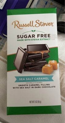 Sugar Free Sea Salt Caramel Dark Chocolate, Sea Salt; Caramel