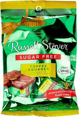 Sugar Free Crunchy Toffee Squares In Chocolate Candy, Toffee