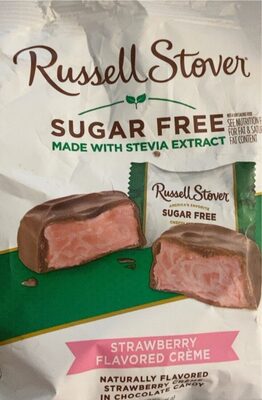 Sugar Free Strawberry Flavored Cream In Chocolate Candy, Strawberry Cream