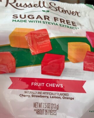 Cherry, Strawberry, Lemon, Orange Flavored Sugar Free Fruit Chews, Cherry, Strawberry, Lemon, Orange