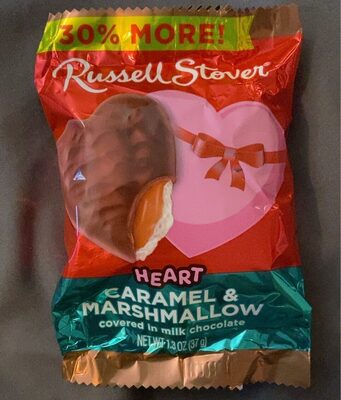 Caramel & Marshmallow Heart Covered In Milk Chocolate, Caramel & Marshmallow