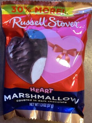 Marshmallow Covered In Dark Chocolate Heart, Marshmallow