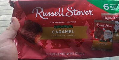Ornaments Caramel Covered Milk Chocolate, Caramel; Chocolate