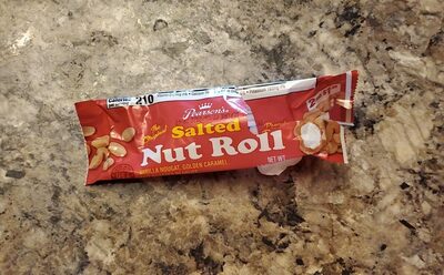 Salted Vanilla Nougat, Golden Caramel, And Roasted Peanuts Nut Roll, Salted