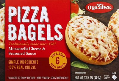 Mozzarella Cheese & Seasoned Sauce Pizza Bagels, Mozzarella Cheese