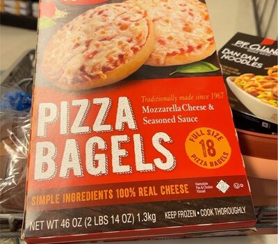 Mozzarella Cheese & Seasoned Sauce Pizza Bagels, Mozzarella Cheese