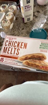 Sandwich Bros. Chicken Melt Flatbread Sandwiches, Frozen Sandwiches, 15 Count