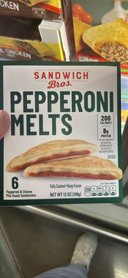 Pepperoni Melts Pita Snack Sandwiches, Pepperoni Melts