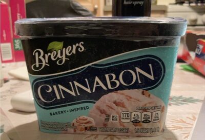 Cinnabon Cinnamon Roll Flavor, Cinnamon Swirl And Dough Pieces Frozen Dairy Dessert, Cinnabon
