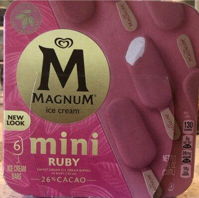 Ruby Sweet Cream Ice Cream Dipped In Ruby Cacao Mini Ice Cream Bars, Ruby