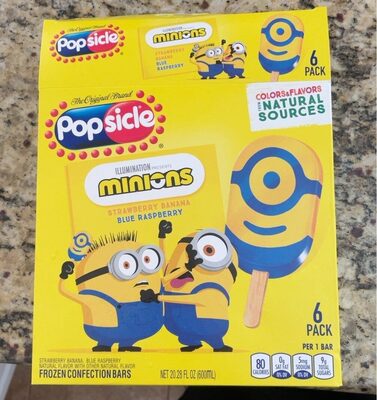 Strawberry Banana, Blue Raspberry Flavor Frozen Confection, Strawberry Banana, Blue Raspberry