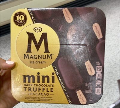 Dark Chocolate Truffle 68% Cacao Dark Chocolate Ice Cream With A Dark Chocolate Ganache Swirl Dipped In Dark Chocolate Mini Ice Cream Bars, Dark Chocolate Truffle