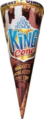 Chocolate & Vanilla Giant King Cone Chocolate And Flavored Vanilla Light Ice Cream Cone With Roasted Peanuts, Chocolate & Vanilla Giant King Cone