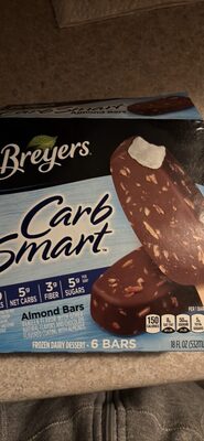 Almond Vanilla Flavor And Chocolate Flavored Coating With Almonds Frozen Dairy Dessert Bars, Almond