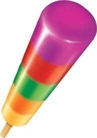 Rainbow Grape, Strawberry, Apple, Orange, Pineapple Flavored Ice Pop Quiescently Frozen Confection, Rainbow