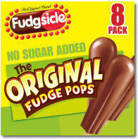 Fudgsicle, The Original Fudge Pops - No Sugar Added; Naturally And Artificially Flavored Chocolate Frozen Dessert, Chocolate