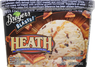 Heath Toffee With Heath Toffee Pieces And A Caramel Swirl Frozen Dairy Dessert, Heath